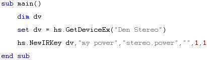 NewIRKey Script Example 1