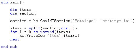 GetINISection Script Example