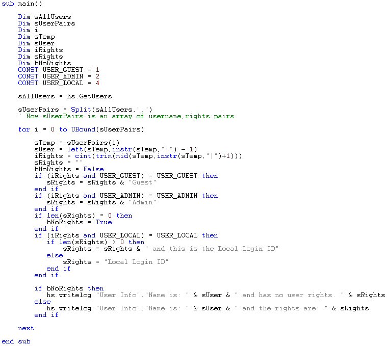 GetUsers Script Example