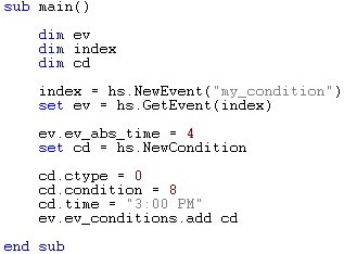 NewCondition Script Example