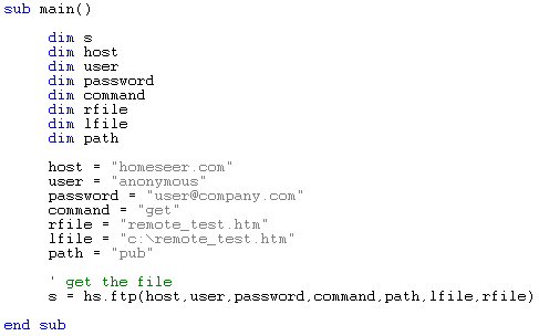 FTP Script Example